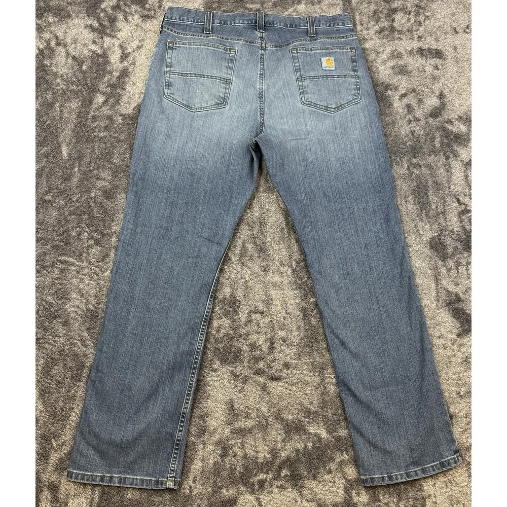 Carhartt BD2808M Mens Relaxed Fit Blue Denim Work Pants 36 x 30